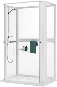 mobiele douchecabine kopen Qbina Design Line_vrijstaand